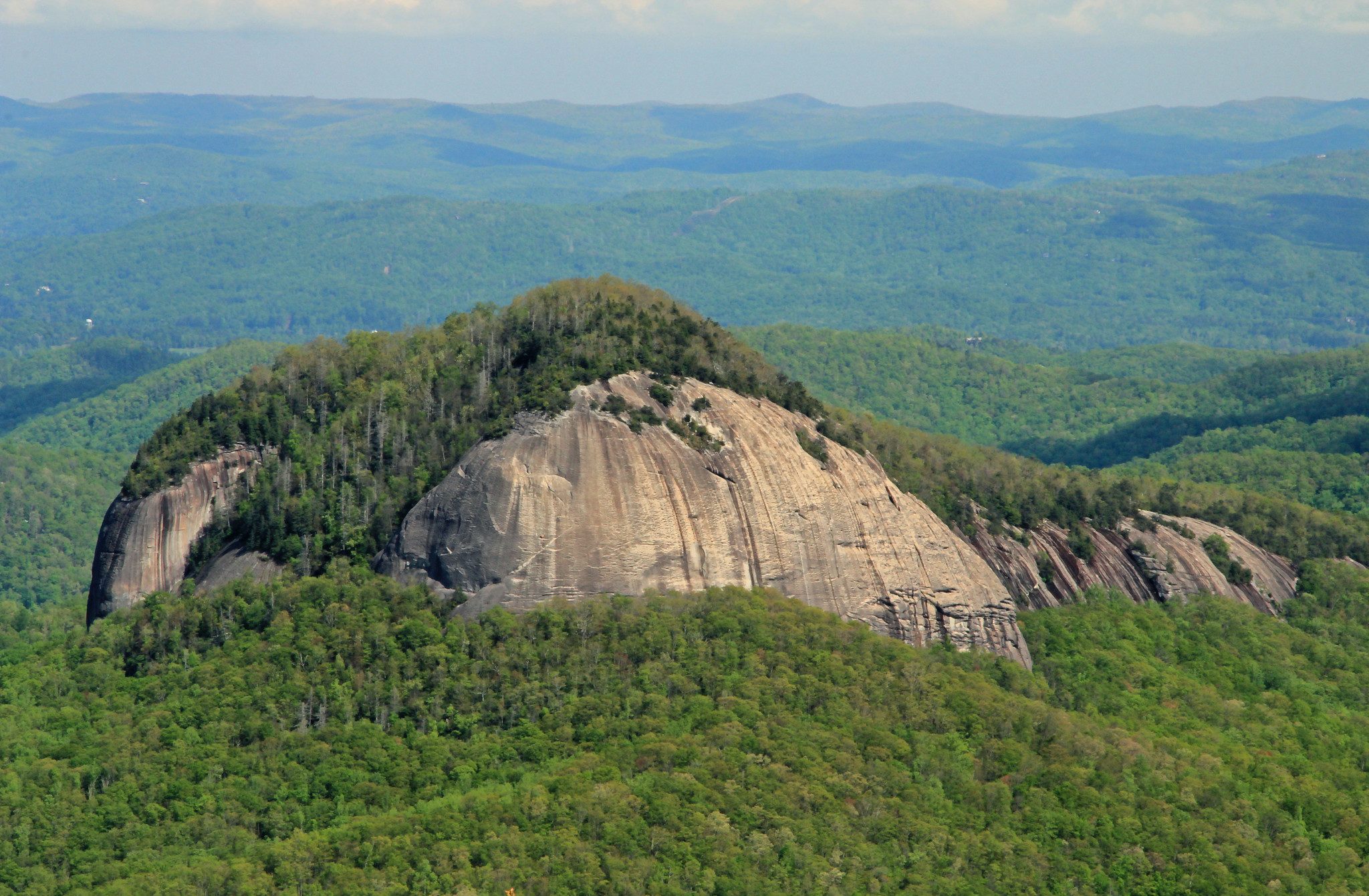 A photo of the Looking Glass Rock in the Pisgah National Forest, North Carolina
