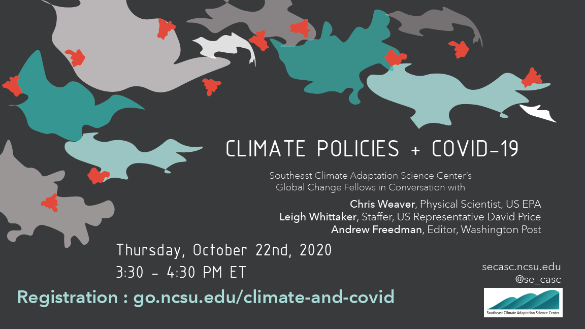 Poster for Climate & COVID seminar