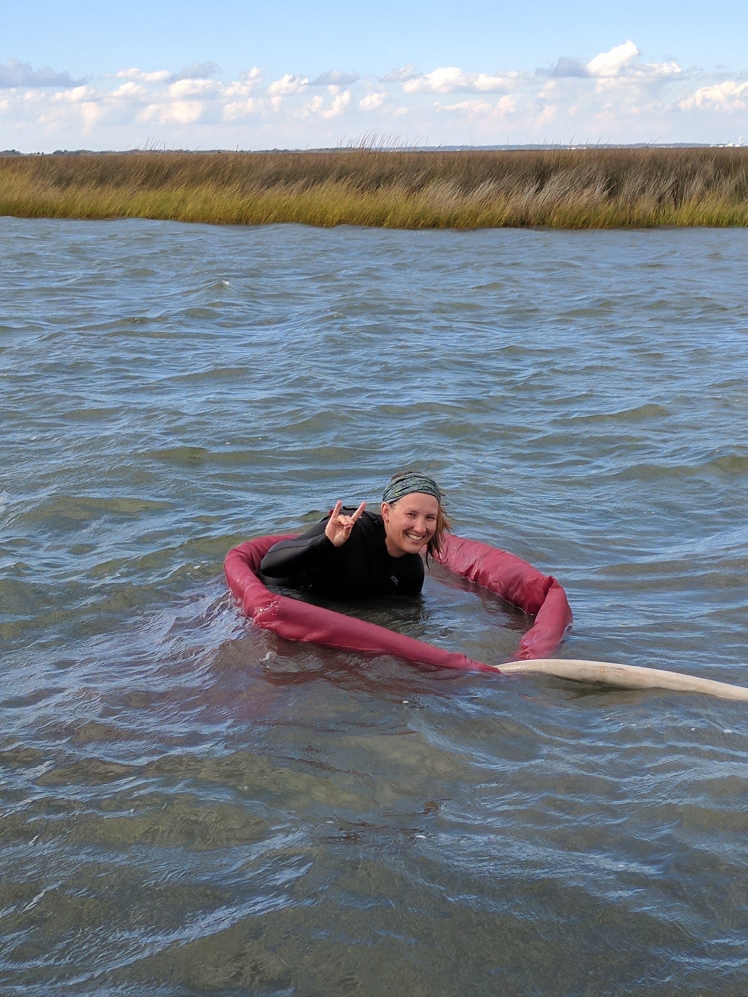 Erin in the water