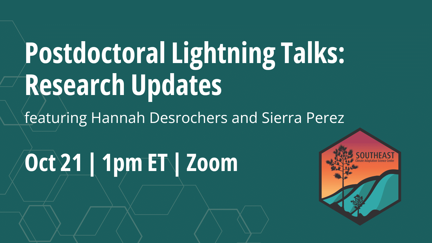 Postdoctoral Lightning Talks: Research Updates post header